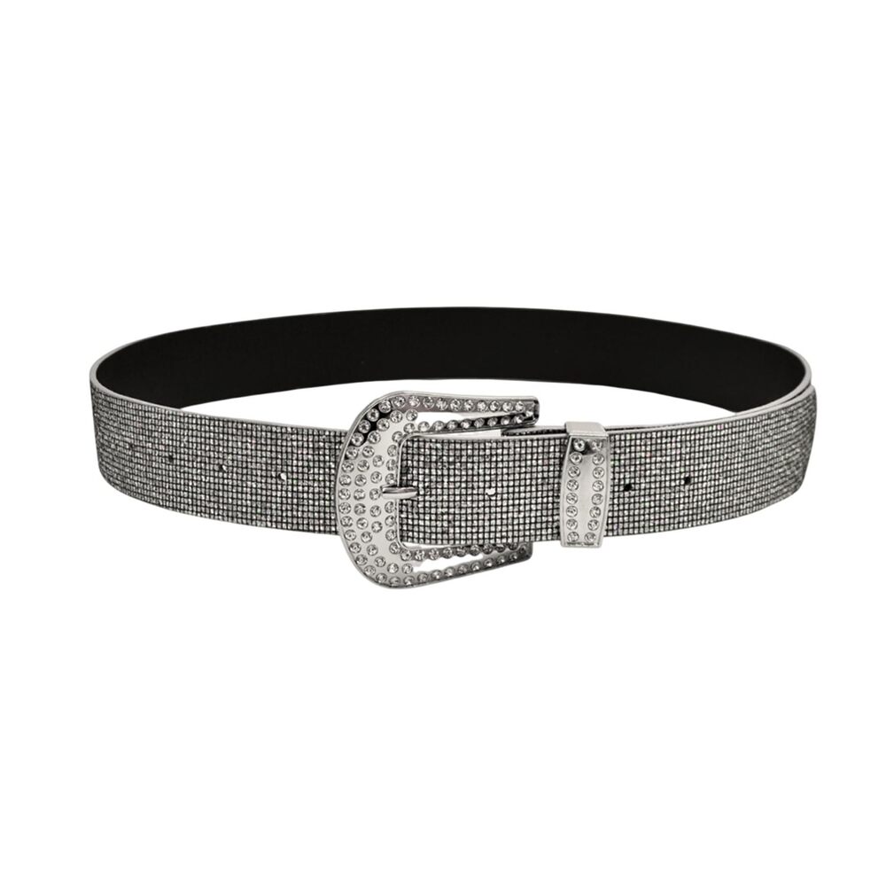 5778 Sparkly PU Leather Waist Belts with Rhinestone Buckle Western Cowgirl